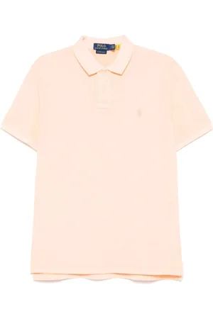 Ralph Lauren Tops, Heren, Roze, XL, Katoen, Oranje T-shirt & Polo Ss 25