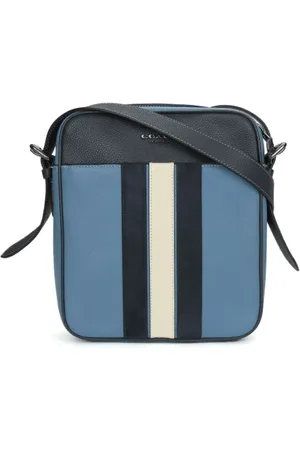 Coach Pre-owned, Heren, Blauw, ONE Size, Leer, Tweedehands leren schoudertassen