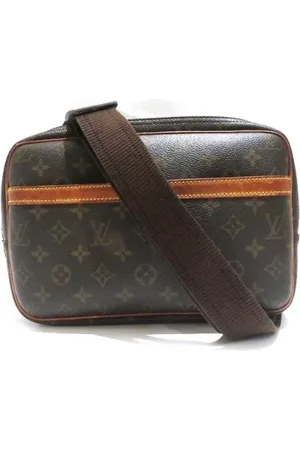 LOUIS VUITTON Pre-owned, Dames, Bruin, ONE Size, Leer, Pre-owned Canvas crossbody-bags