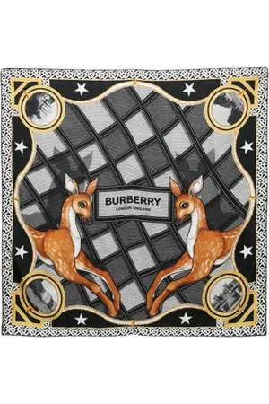 Burberry Pre-owned, Dames, Veelkleurig, ONE Size, Pre-owned Silk scarves