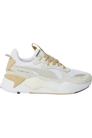 PUMA Schoenen, Dames, Veelkleurig, 41 EU, Metallic Heritage Sneakers Wit Beige