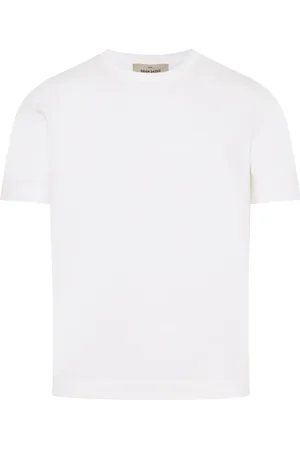 Gran Sasso Tops, Heren, Wit, XL, Katoen, Italiaans Katoenen T-shirt