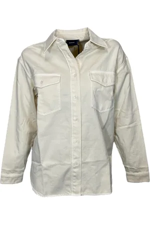 Denham Overhemden, Heren, , S, Katoen, Chiyo Overshirt Hemdblouse Ecru