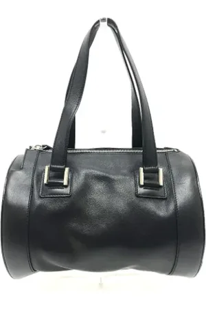 Bvlgari Pre-owned, Dames, Zwart, ONE Size, Leer, Tweedehands leren handtassen