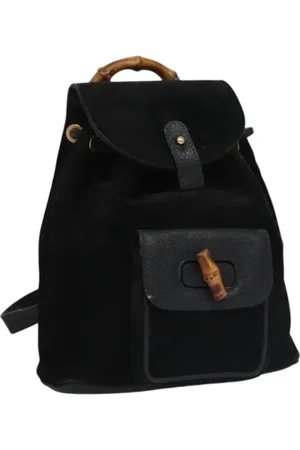 Gucci Pre-owned, Dames, Zwart, ONE Size, Leer, Pre-owned Suede backpacks