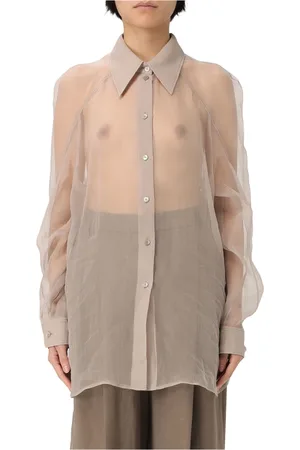 Alberta Ferretti Blouses & Shirts, Dames, , M, Chiffon, Chiffon Organza Biologisch Shirt
