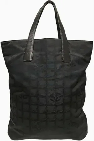 CHANEL Pre-owned, Dames, Zwart, ONE Size, Leer, Pre-owned Canvas totes