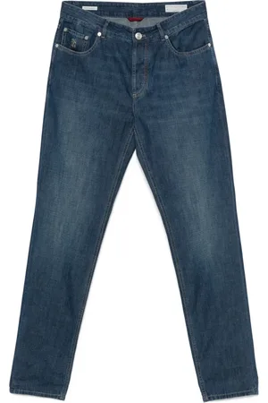 Brunello Cucinelli Jeans, Heren, Blauw, 2Xl, Katoen, Katoenen Jeans Gemaakt in Italië