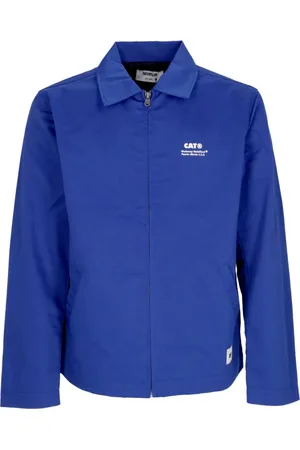 Caterpillar Jassen, Heren, Blauw, S, Katoen, Canvas Werkjas Rits Zakken