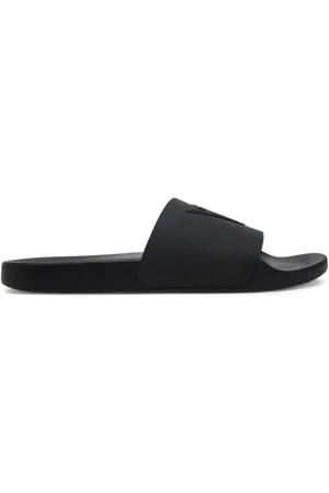 Guess Schoenen, Heren, Zwart, 46 EU, Tokyot Heren Slippers Zwart Rubberen Zool