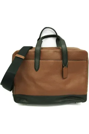 Coach Pre-owned, Dames, Bruin, ONE Size, Leer, Tweedehands leren handtassen