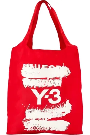 Y-3 Tassen, Dames, Rood, ONE Size, Rode Synthetische Shopper Tas met Magnetische Sluiting