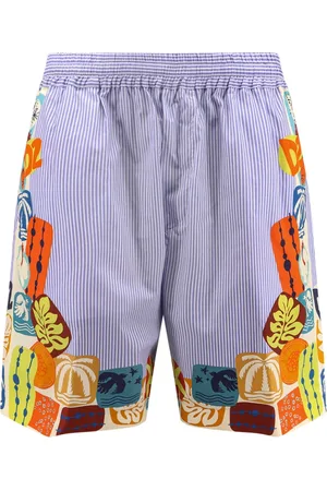 Dsquared2 Korte broeken, Heren, Blauw, M, Katoen, Lichtblauwe Elastische Taille Shorts