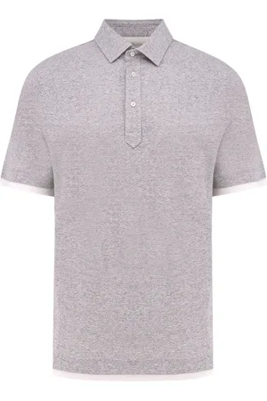 Brunello Cucinelli Tops, Heren, Paars, 2Xl, Katoen, Italiaanse stijl T-shirts en Polos
