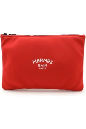 Hermès Pre-owned, Dames, Rood, ONE Size, Leer, Pre-owned Plastic clutches