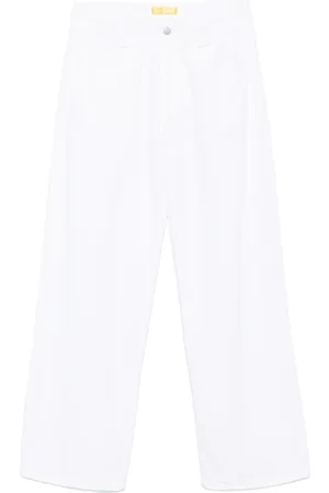Icon Denim Broeken, Dames, Wit, W23, Denim, Witte Denim Jeans met Klassieke Stijl