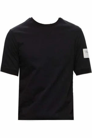 Nº21 Tops, Heren, Zwart, S, Katoen, Katoenen T-shirt met gedetailleerde mouw