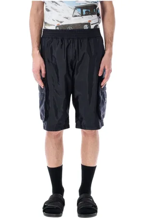 Moncler Korte broeken, Heren, Blauw, M, Opvouwbare Bermuda Shorts met Cargo Zakken