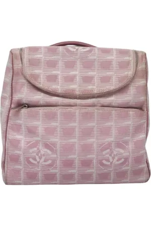 CHANEL Pre-owned, Dames, Roze, ONE Size, Leer, Pre-owned Canvas backpacks