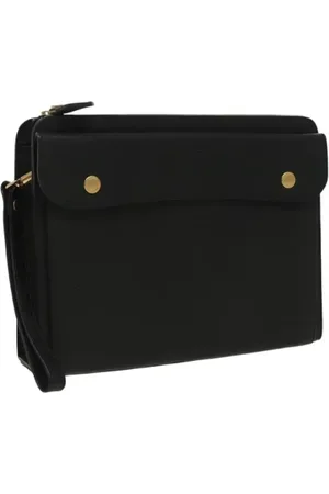 Burberry Pre-owned, Dames, Zwart, ONE Size, Leer, Pre-owned Leather clutches