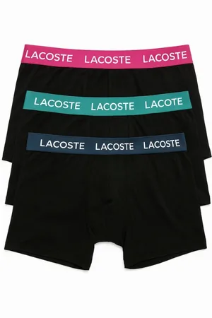Lacoste Ondergoed, Heren, Zwart, XL, Katoen, 3-Pack Stretch Katoenen Boxershorts