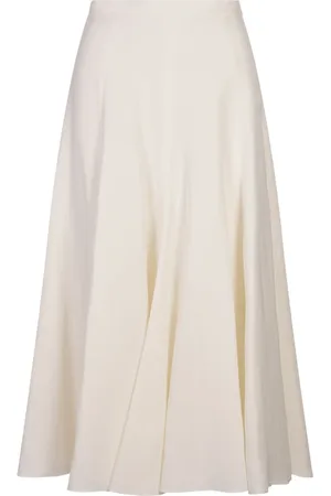 Fabiana Filippi Rokken, Dames, Wit, 2Xs, Linnen, Witte Linnen Viscose Top