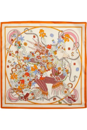 NOTRE-V Accessoires, Dames, Veelkleurig, ONE Size, Zaya Damesjaal Oranje