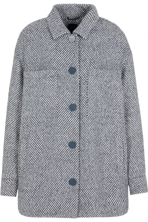Armani Exchange Jassen, Heren, Grijs, M, Polyester, Geruite Racing Korte Jas