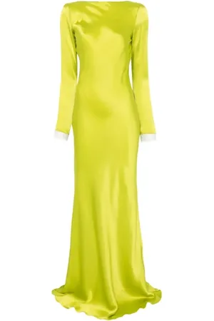 MVP Wardrobe Kleedjes, Dames, Groen, S, Elegante Helena Lange Jurk