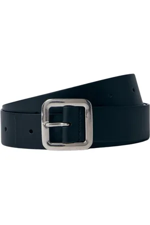 Jil Sander Accessoires, Dames, Zwart, ONE Size, Leer, Riem van glad leer met zilveren hardware