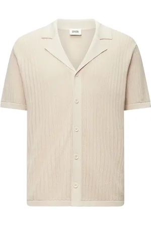 Drykorn Overhemden, Heren, , 2Xl, Katoen, Heren Gebreid Shirt van Zuiver Katoen