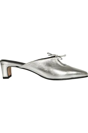 ALOHAS Schoenen, Dames, Grijs, 37 EU, Leer, Zilveren leren pumps