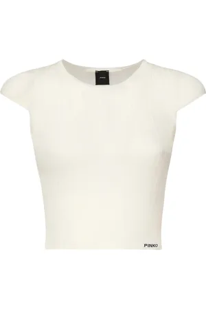 Pinko Truien, Dames, , S, Off-White Crewneck Sweater