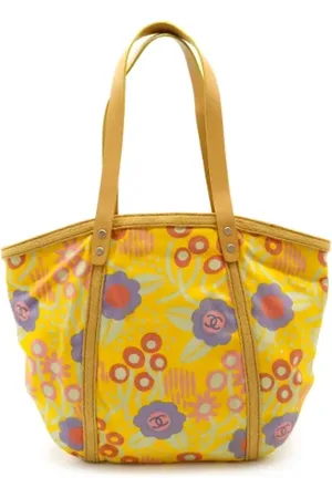 CHANEL Pre-owned, Dames, Veelkleurig, ONE Size, Leer, Pre-owned Canvas totes