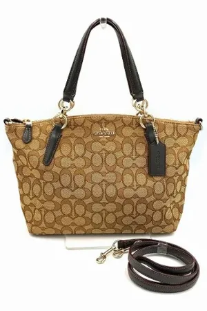 Coach Pre-owned, Dames, , ONE Size, Leer, Tweedehands Canvas handtassen