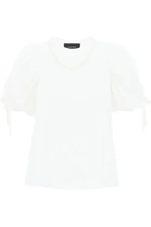 Simone Rocha Tops, Dames, Wit, M, Stijlvolle Sweatshirt voor Mannen en Vrouwen