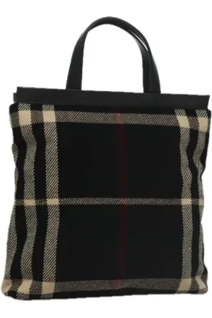 Burberry Pre-owned, Dames, Zwart, ONE Size, Wol, Pre-owned Wool handbags