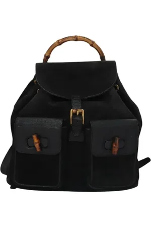 Gucci Pre-owned, Dames, Zwart, ONE Size, Leer, Pre-owned Suede backpacks