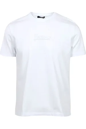 HERNO Tops, Heren, Wit, 2Xl, Katoen, Witte Katoenen Ronde Hals T-shirt