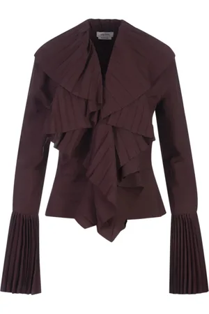 Alexander McQueen Blouses & Shirts, Dames, Rood, S, Rood Papier Viscose Mode