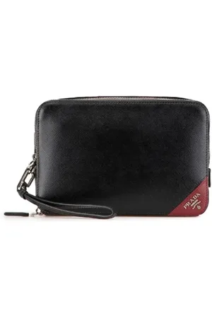 Prada Pre-owned, Dames, Zwart, ONE Size, Leer, Pre-owned Leather clutches