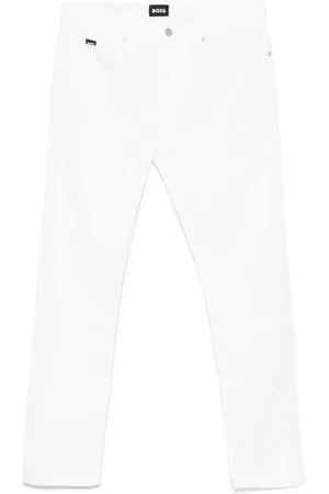 HUGO BOSS Jeans, Heren, Wit, W40, Katoen, Slim Fit Jeans 