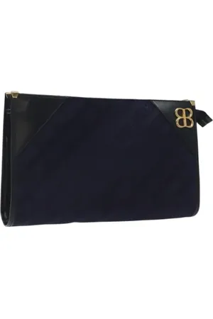 Balenciaga Pre-owned, Dames, Blauw, ONE Size, Pre-owned Canvas clutches
