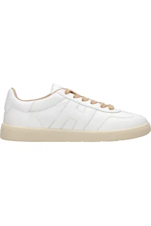 Hogan Schoenen, Dames, Wit, 37 EU, Witte leren sneakers met iconische H