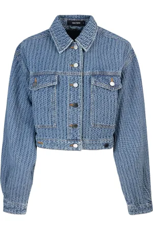 Daily paper Jassen, Dames, Blauw, M, Denim, Blauwe Denim Relaxte Jas