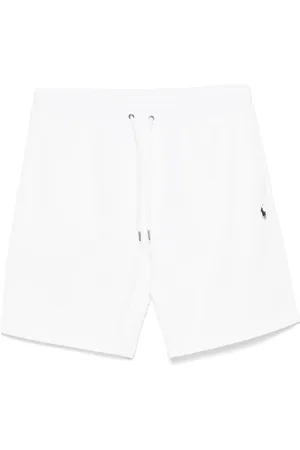 Ralph Lauren Korte broeken, Heren, Wit, M, Katoen, Witte Shorts met Logo Borduursel
