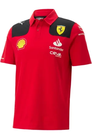 PUMA Tops, Heren, Veelkleurig, XL, Ferrari Overhemd