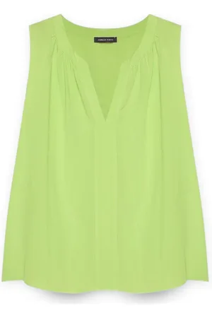 Fiorella rubino Tops, Dames, Geel, 2Xl, Leer, Top met Viscose Lenzing™ Ecovero™