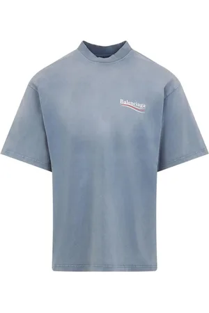 Balenciaga Tops, Heren, Blauw, XL, Katoen, Blauwe T-shirt & Polo Combo