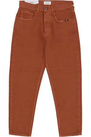 AMISH Broeken, Heren, Bruin, W30, Katoen, Donker Beige Slim Fit Jeans
